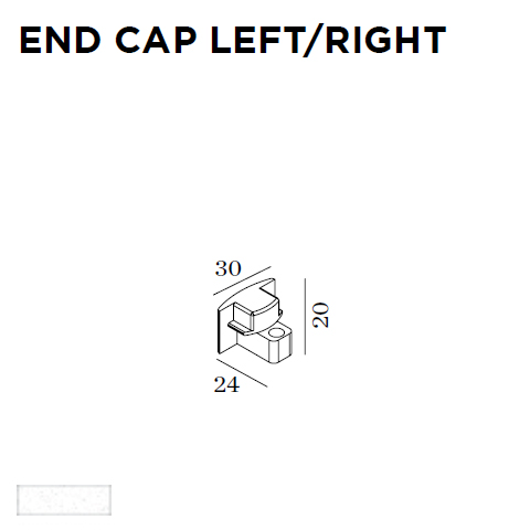 WEVER & DUCRE - END CAP G41 24x20x30mm wit