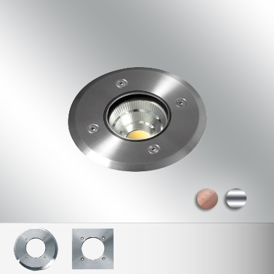Bel-Lighting - Bolas Led spot encastre rond 1x10,5W blanc chaud 500mA lentille 50° D100 inox