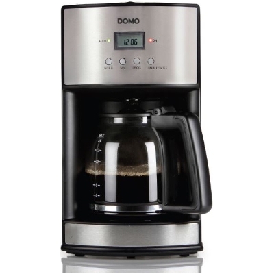 Domo - Cafetière avec minuteur - 1,8l - inox