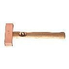 Hamers - Hamer, met koperen Doppen, hickory Steel, 4-kante Kop 38x38 mm, Gewicht 1500 g