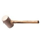 Hamers - Hamer, Rubber, wit, hickory Steel, DIN5128, diam Kop 90 mm, Kop 1125 g