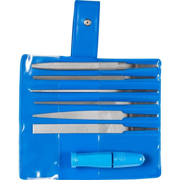 PFERD-RUGGEBERG-BENELUX - Vijl, Sleutel Pferd, Snelspanheft, halfzoet, L 4'' / 100 mm, Set kunstst Roletui