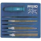 PFERD-RUGGEBERG-BENELUX - Vijl, Sleutel, houten Heft, halfzoet, Pferd, L 4'' / 100 mm, Set, kunststof Etui