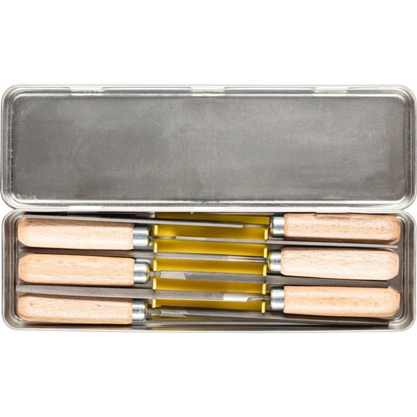 PFERD-RUGGEBERG-BENELUX - Vijl, Sleutel, houten Heft, halfzoet, Pferd, L 4'' / 100 mm, Set, Kistje