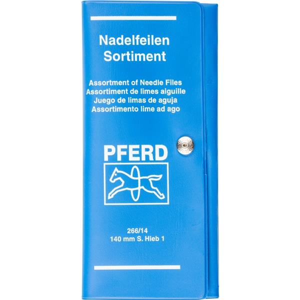 PFERD-RUGGEBERG-BENELUX - Vijl, Naald, halfzoet, Set 12 Vormen, L140 mm, kunststof Etui