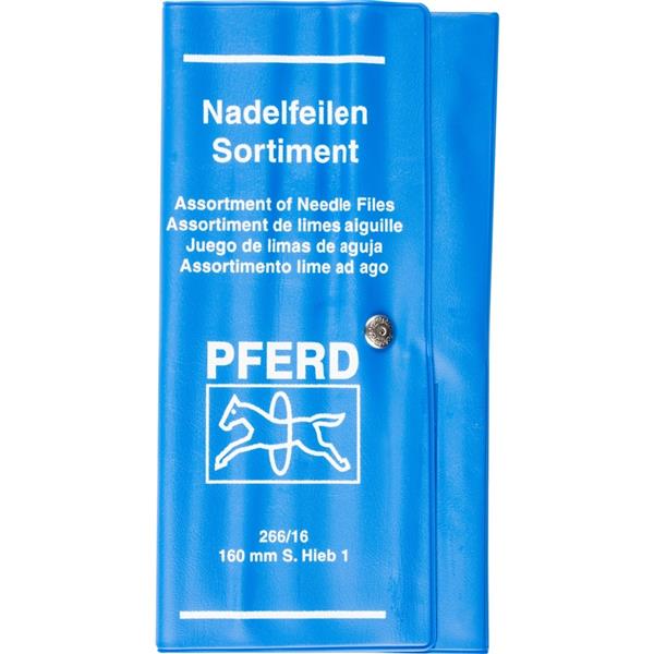 PFERD-RUGGEBERG-BENELUX - Vijl, Naald, Pferd, halfzoet, Set 12 Vormen, L 160 mm, kunststof Etui