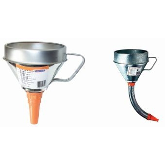 LUBRICANTS - Trechter, Blik, met flexibele metalen Uitloop 300 mm, diam 160 mm