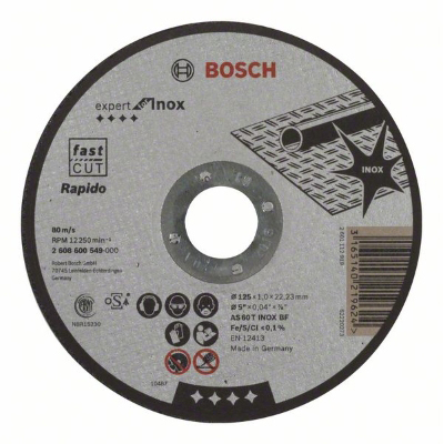 BOSCH - ACCESSOIRES, BOSCH, RAPIDO DISQ TRON. PLAT RVS 125X1