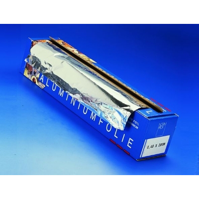 PAPIERWAREN - Rouleau Aluminium, en Boîte Distributrice, 250m x 29cm, 11µ, 6 Rouleaux