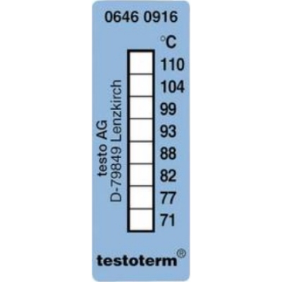 measuring instruments - Temperatuur Meetstrook, zelfklevend, +71 tot +110°C, boekje van 10 stuks