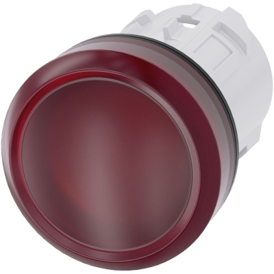 SIEMENS - VOYANT LUMINEUX, 22MM, ROND, PLASTIQUE, ROUGE, CABOCHON, LISSE