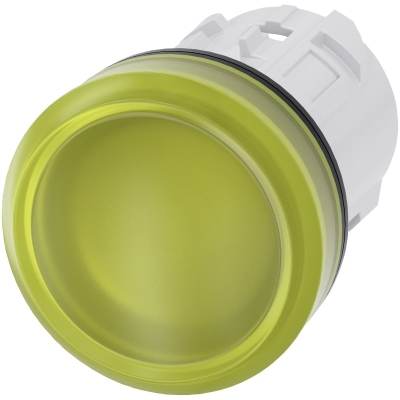 SIEMENS - VOYANT LUMINEUX, 22MM, ROND, PLASTIQUE, JAUNE, CABOCHON, LISSE