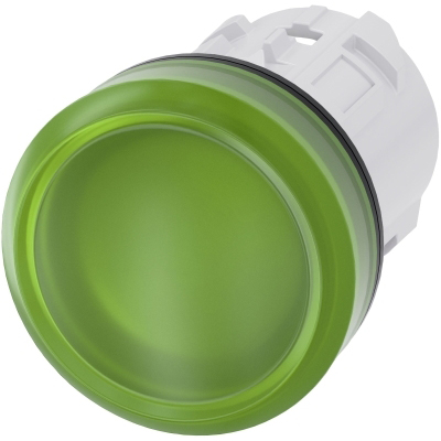 SIEMENS - VOYANT LUMINEUX, 22MM, ROND, PLASTIQUE, VERT, CABOCHON, LISSE