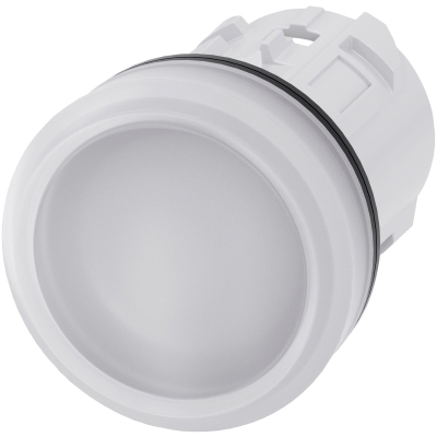 SIEMENS - VOYANT LUMINEUX, 22MM, ROND, PLASTIQUE, BLANC, CABOCHON, LISSE