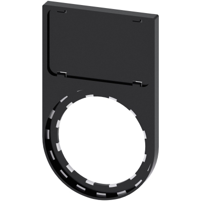 SIEMENS - PORTE-ETIQUETTE, PLAT, CADRE ARRONDI SUR LE BAS, NOIR, POUR PLAQUETTE REPERAGE 1