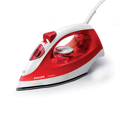 PHILIPS - Stoomstrijkijzer - keramische zool - 2000W - 25g/min - anti-kalk - rood