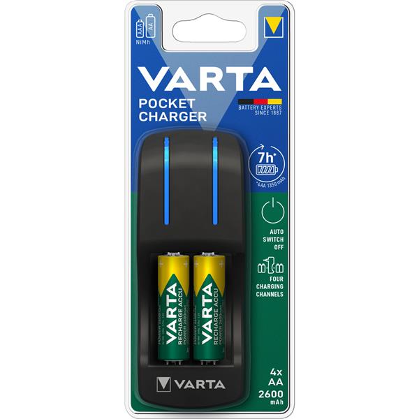 VARTA - Lader Pocket Charger 4 x AA Ni-MH (2500 mAh)