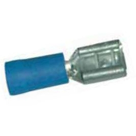 SICAME - Vlaksteker geïsoleerd PVC blauw 1,5-2,5mm² breedte/dikte stekker 6,35/0,8mm