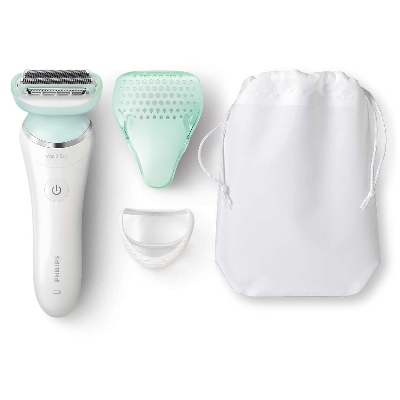 PHILIPS - Ladyshave SatinShave Prestige - nat/droog - dubbel scheerblad - 1 uur - 3 acc