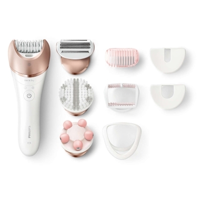 PHILIPS - Epilateur Satinelle Prestige Wet & Dry - 2 réglages - 40 min - 8 acc