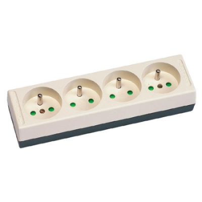 VYNCKIER - Bloc multiprise 4x(2P+T)16A sans cordon ivoire