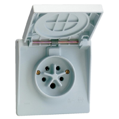 VYNCKIER - Waterdichte contactdoos 3P+N+A 16A IP44 grijs
