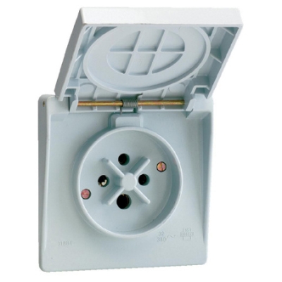 VYNCKIER - Waterdichte contactdoos 3P+A 32A IP44 grijs