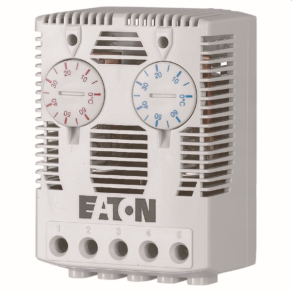 MOELLER - Twin-thermostaat, instelbereik van 0°C-60°C, met NC/NO contact, netspanning 240
