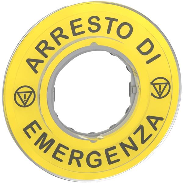 TELEMECANIQUE - Tekstplaat ARRESTO DI EMERGENZA 3D