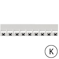 LEGRAND - Repère Mémocab - lettre K noir sur fond blanc - 2,3 mm