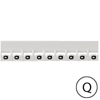 LEGRAND - Mémocab merkteken - letter Q - zwart/witte achtergrond - 2,3 mm
