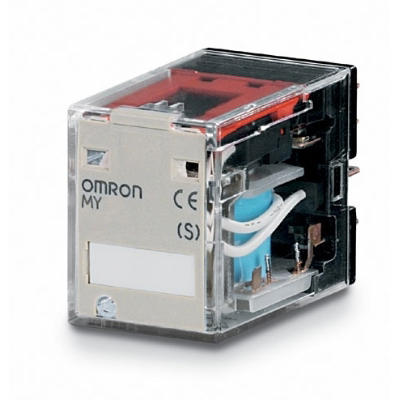 OMRON - Miniatuur relais, led-indicatie, 24 VDC, 4 x wissel, 5 A, voor aansluitvoet