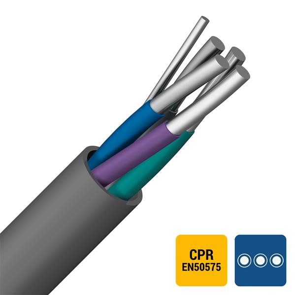 CABLEBEL - VVT téléphonie PVC torsadé par quart intérieur 150V Cca s3d2a3 1X4X0,6mm