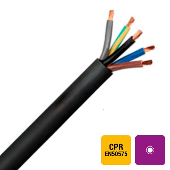 CABLEBEL - H07RN-F câble caoutchouc souple 750V Eca noir 5G6mm²