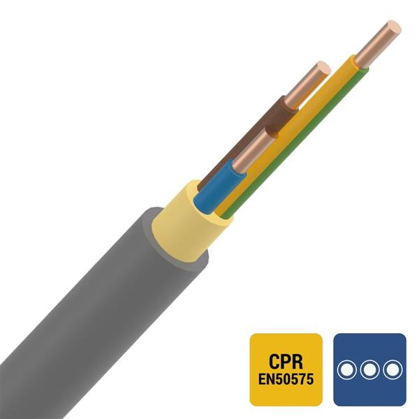 CABLEBEL - XVB câble d'installation XLPE/PVC 1kV Cca s3d2a3 gris 3G6mm²