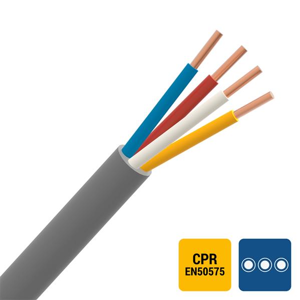 KABEL - SVV signalisatiekabel PVC binnen 150V Cca s3d2a3 grijs 12X0,8mm