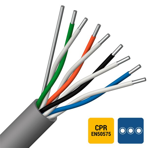 CABLEBEL - VVT telefoniekabel PVC samengedraaid per paar binnen 150V Cca s3d2a3 10X2X0,6mm