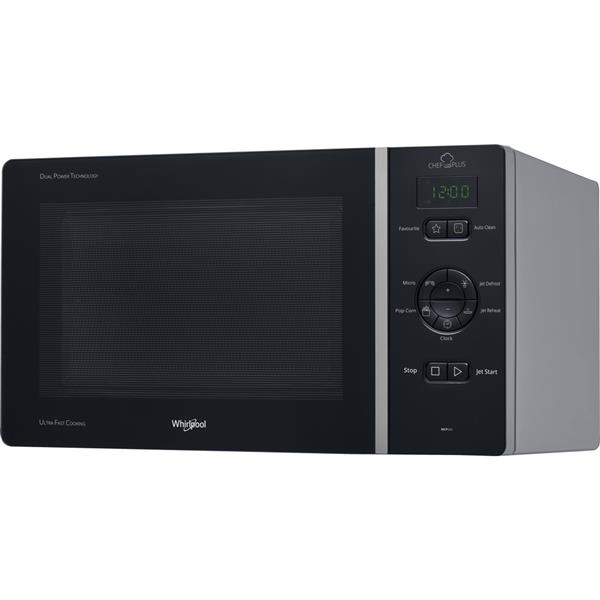 WHIRLPOOL - Four à micro-ondes 25l, 800W, display électroniique, plateau tourn 28cm, argent