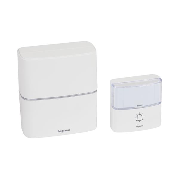 LEGRAND - Kit carillon prem à piles blan 30 sonneries 85dB IP54 bliste