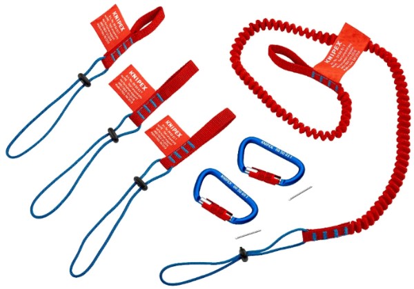 TIMMERMAN - Système de protection Antichute Knipex (1 longe, 3 adaptateurs, 2 mousquetons)
