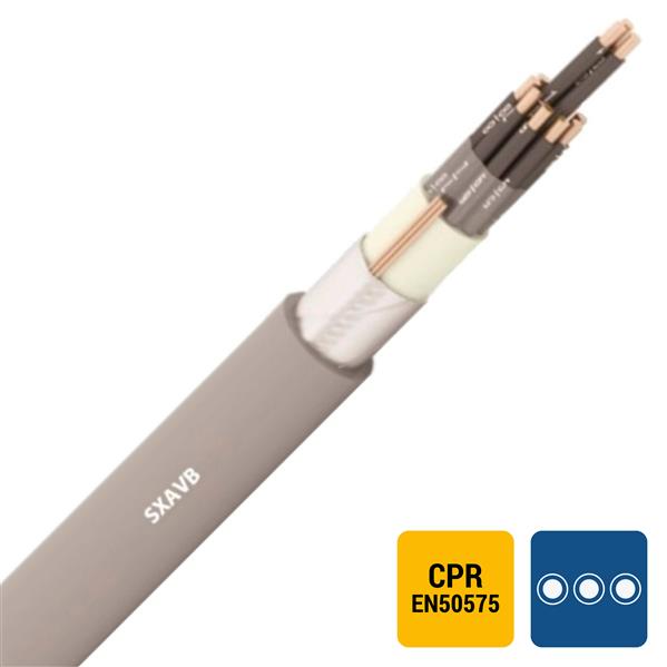 KABEL - SXAVB signalisatiekabel XLPE/PVC gewapend buiten 1kV Cca s3d2a3 grijs 12X1,5mm²