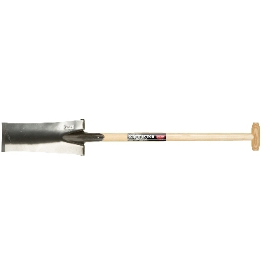 POLET - Grondwerkspade, blad 380x140x3mm, voetsteunen, essen T-steel 85cm