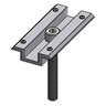 Aerocompact - Aerocompact Middle-Clamp 80 with grounding pins Aluminum pre-assembled