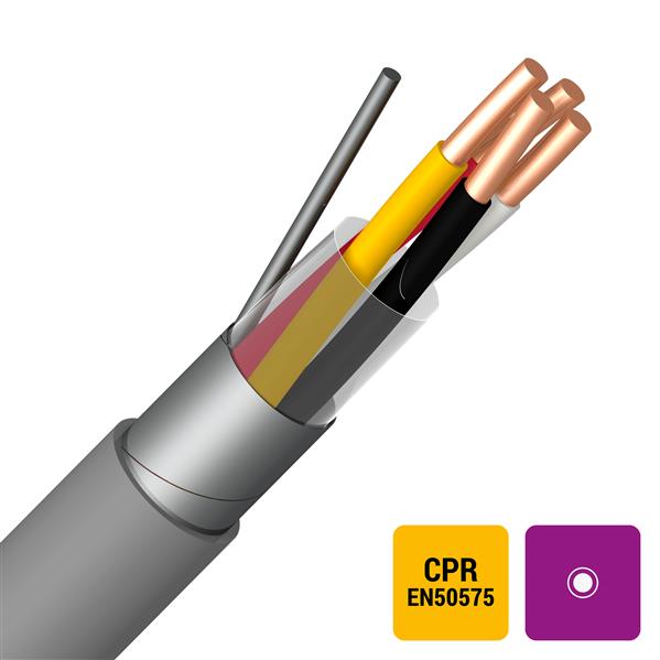 SPECIALE KABEL - J-Y(St)Y signalisatie PVC grijs globaal afgeschermd binnen 300V Eca 2X2X0,8mm