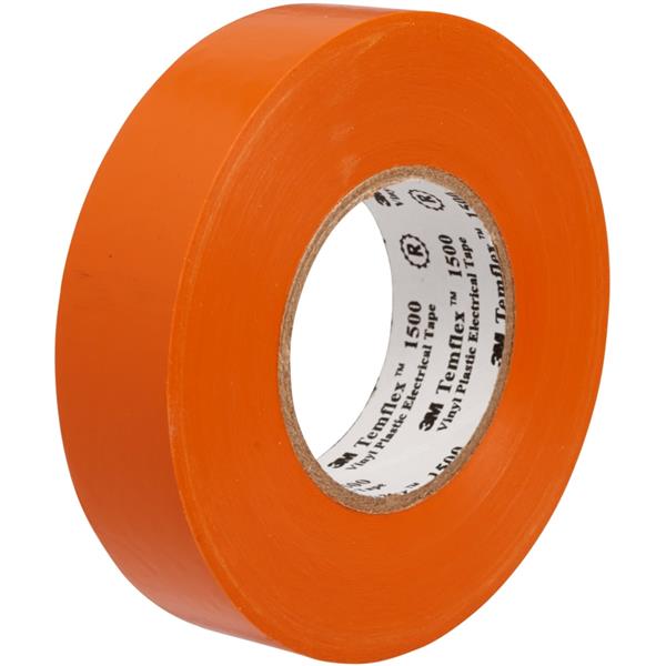 3M - Temflex 1500 ruban isolant électrique vinyl 19mm x 20m orange