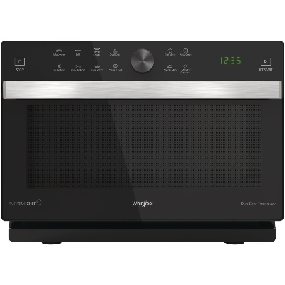 WHIRLPOOL - Microgolfoven vrijstaand, 33l, stoom, grill, Dual Crisp, DeFrost, zwart