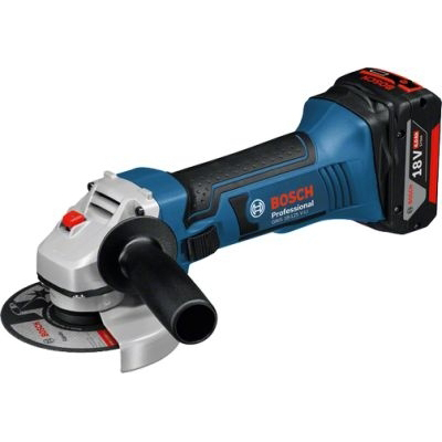BOSCH - Meuleuse sans fil GWS 18-125 V-LI (2x 5,0Ah + 1x GAL 1880 CV)