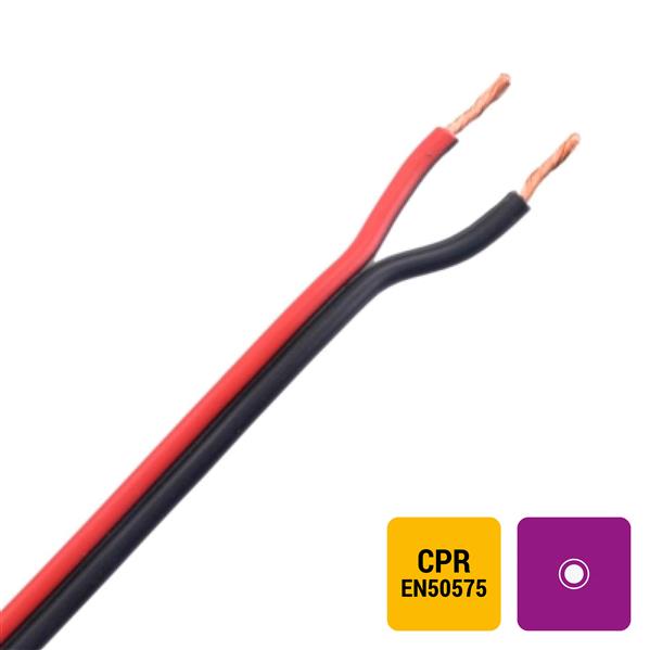 SPECIALE KABELS - Luidsprekerkabel PVC rood/zwart binnen Eca 2X0,75mm²