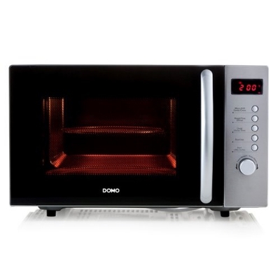 Domo - Four à micro-ondes combi, plateau tournant 27cm, 23l, 5 niveaux, 10 programmes
