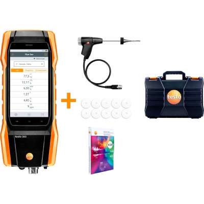 measuring instruments - Testo 300, rookgasalyser incl. O2/CO tot 4.000 ppm, Bluetooth, accu, netadapter